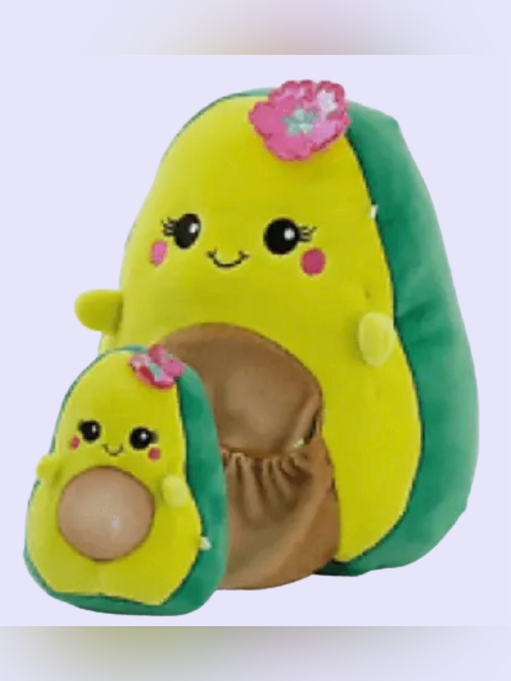 NWOT Ava the Avocado Mom & Baby Squishmallow 9” plush toy.